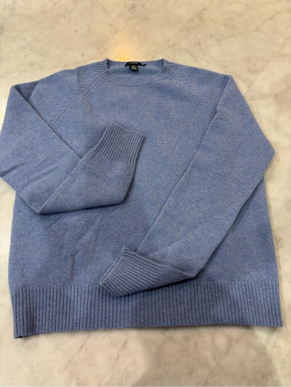 J. Crew XL Lambs Wool Light Blue Women's Crewneck Sweater
